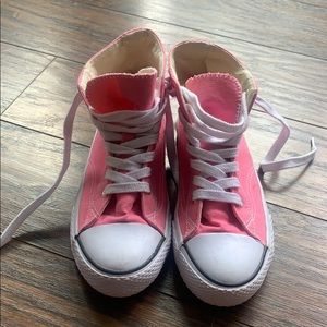 Pink High-Top Sneakers